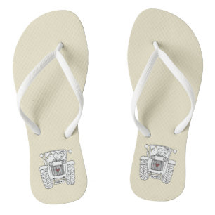 Country Wedding Tractor Flip Flop Footwear