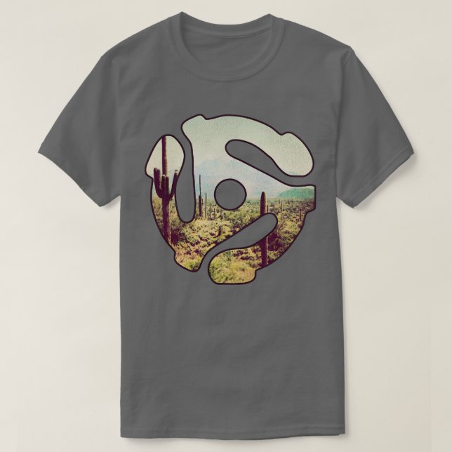 Country Western 45 Record Adapter T-Shirt (Design Front)