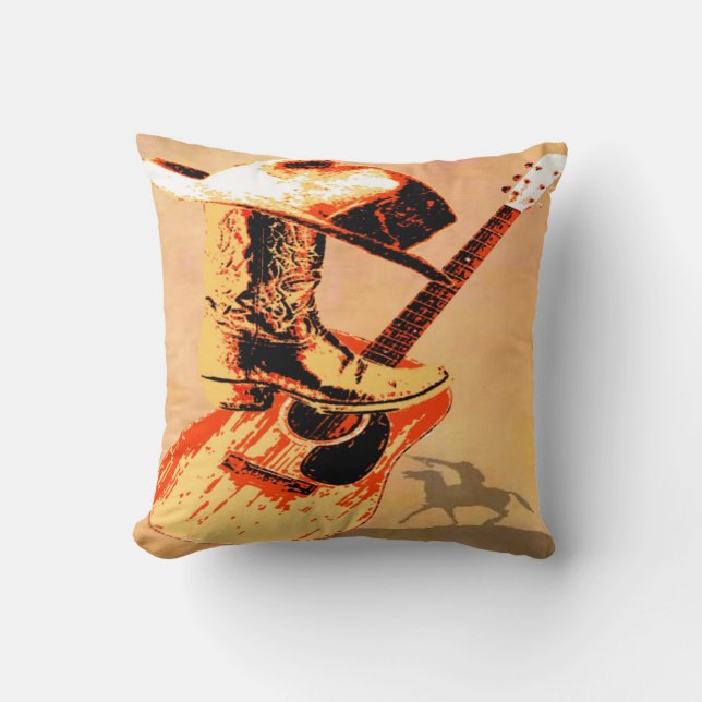 Country Western American MoJo Pillow (Front)