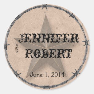 Country Western Barbed Wire Envelope Seal