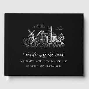 Country Western Barn Wedding  Guest Book