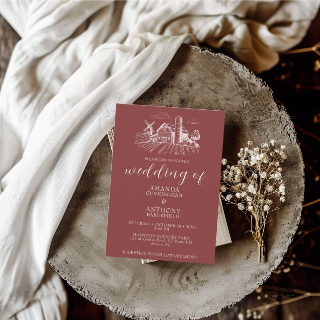 Country Western Barn Wedding Invitation (Creator Uploaded)