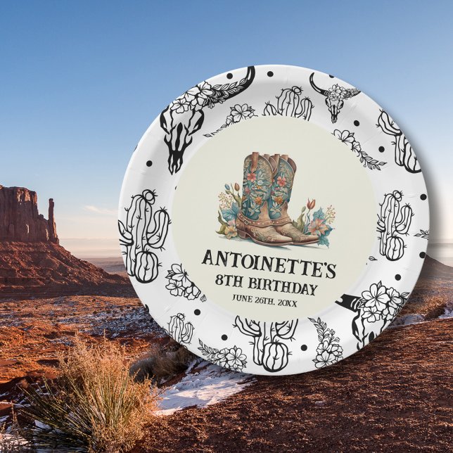 Country Western Birthday Party Paper Plate (Creator Uploaded)