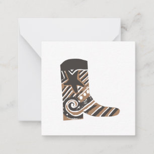 Country Western Boot Card