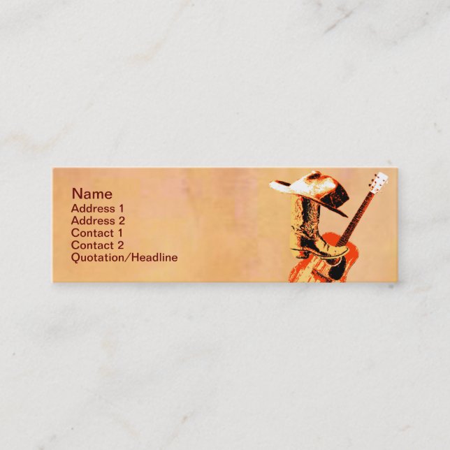 Country Western Business Card (Front)