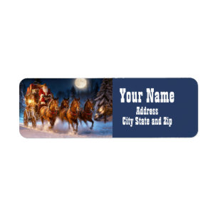 Country Western Christmas Cowboy Return Address