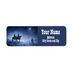 Country Western Christmas Cowboy Return Address
