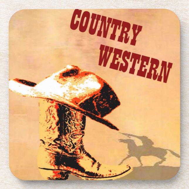 Country Western Cork Coaster (Front)