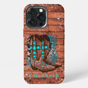 Country Western Cowboy Boots Custom iPhone 13 Pro Case