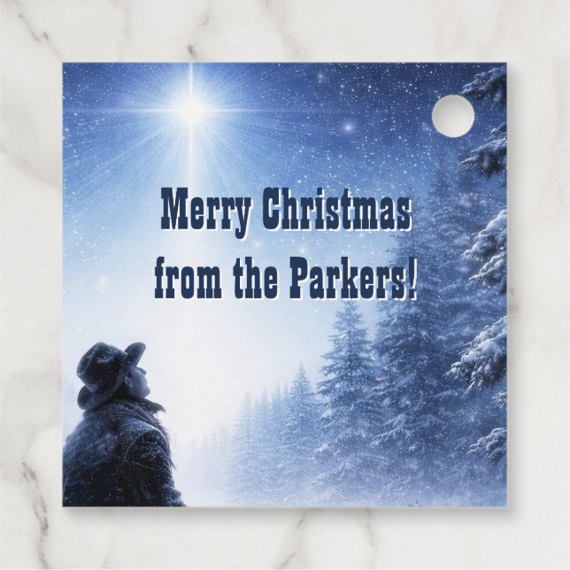 Country Western Cowboy Gift Tags (Back)