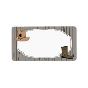 Country Western Cowboy Label