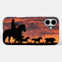 Country Western Cowboy Roundup Wild Horses