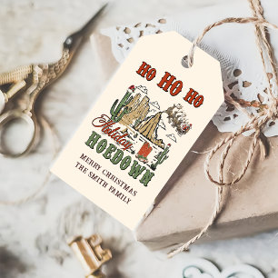 Country Western Cowboy Santa Christmas Gift Tags
