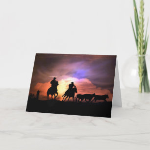 Country Western Cowboy Thank You Card
