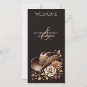 Country Western Cowgirl Hat with Flowers