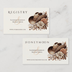 Country Western Cowgirl Hat with Flowers Business Card