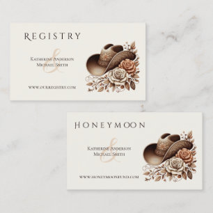 Country Western Cowgirl Hat with Flowers Business Card