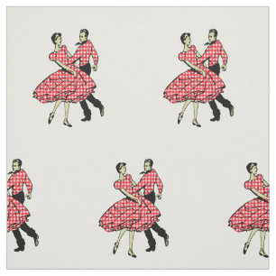 Country Western Dance Couple Square Dance ANY COLO Fabric
