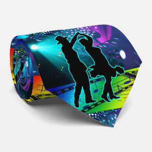 Country Western  Dancers Lights and Music Necktie
