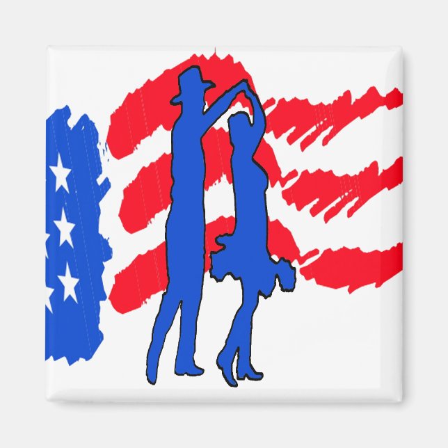 COUNTRY WESTERN DANCING GIFT MAGNET (Front)