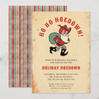 Country Western Hoedown Christmas Santa Holiday
