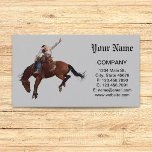Country Western horseback Riding Rodeo Cowboy Business Card
