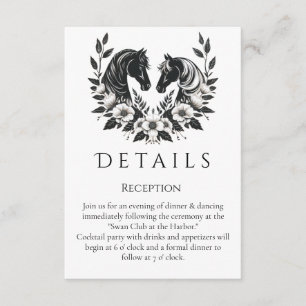 Country Western -Horses and Flowers Enclosure Card