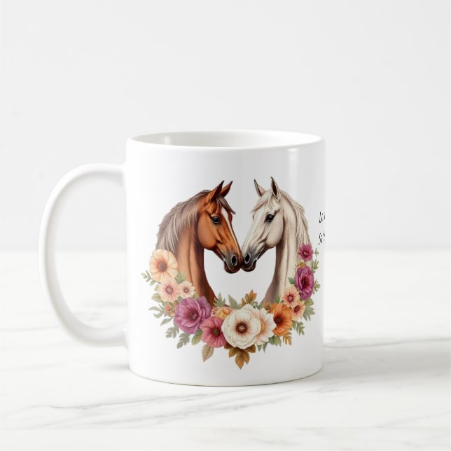 Country Western Horses Coffee Mug (Left)