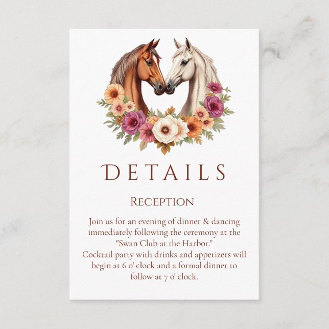 Country Western Horses Enclosure Card (Front)