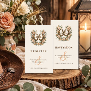 Country Western Horseshoes and Flowers Business Card