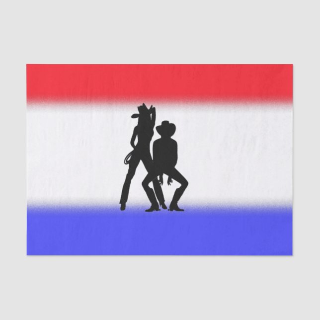 Country Western Line Dance Gone Bad Tissue Paper (Front)