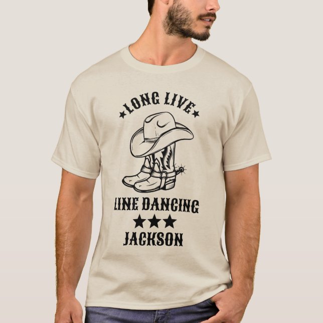 Country Western Long Live Line Dancing T-shirt (Front)