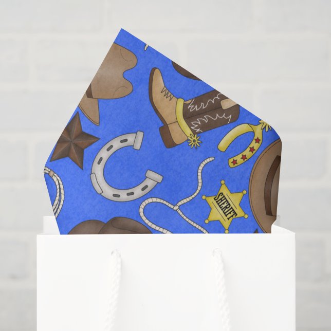 Country Western pattern tissue paper (Gift Bag)