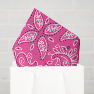 Country Western pink paisley pattern tissue paper