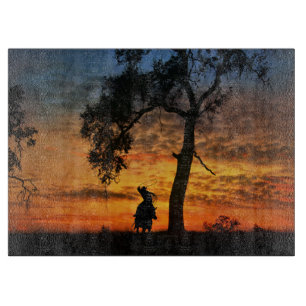 Country Western Roping Cowboy Cutting Board