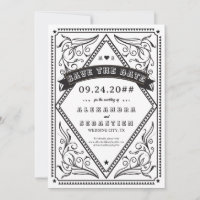 Country Western Rustic Wedding Save the Date