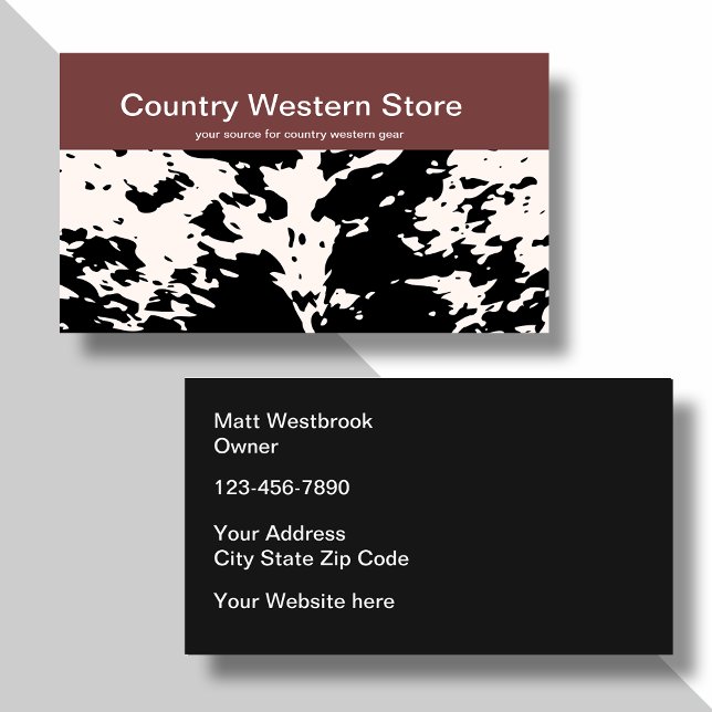 Country Western Store Business Cards (Creator Uploaded)