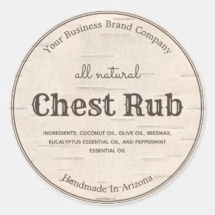 Country Western Style Eucalyptus Salve Ointment Classic Round Sticker