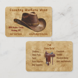 “Country Western Wear” Business Card