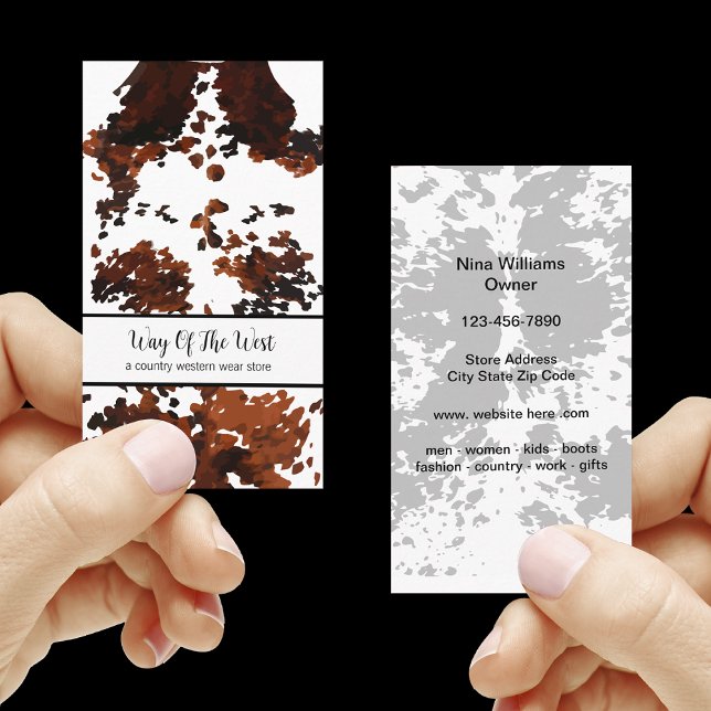 Country Western Wear Fashion Business Cards (Creator Uploaded)