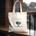 Country Western Wedding Cowboy Boots  Tote Bag<br><div class="desc">Cowboy boots tote bag for weddings. Hand-drawn cowboy and cowgirl boots in blue and brown, is the original and unique design. Country western themed natural cotton bag with initials of the bride and groom and date of wedding. The personalised bags can be given to members of the bridal party, or...</div>