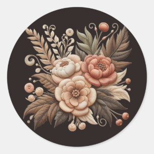 Country Western Wedding Flowers Classic Round Sticker