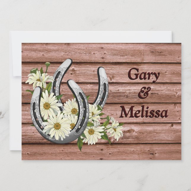 Country Western Wedding Invitation Template (Front)