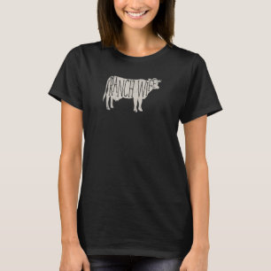 Country Wife Ranch Farm Dairy Woman Cow T-Shirt