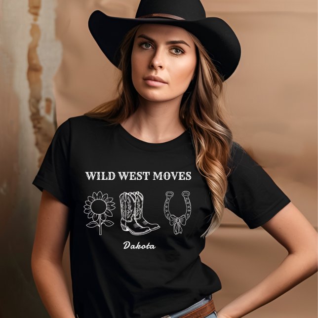 Country Wild West Moves White Text Tri-Blend Shirt (Creator Uploaded)