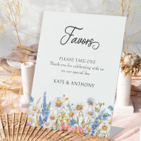 Country Wildflower Floral Wedding Favour Table