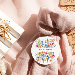 Country Wildflower Meadow Floral Wedding Favour Tags