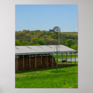 Country Windmill Poster