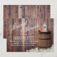 Country Wine Barrel & Lantern Floral Bridal Shower