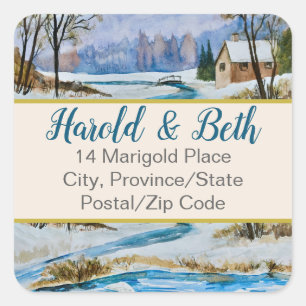 Country Winter Address Envelope Seal